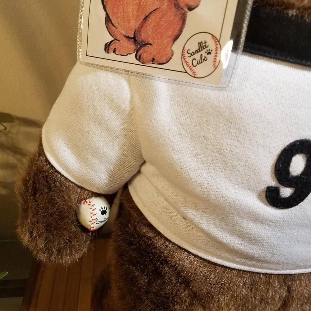 Sandlot Cubs Tiny Grizwald Baseball Coach Bear Plush Animal 20